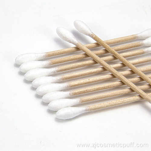 Wholesale packaging Natural double round heads cotton buds